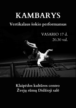 Vertikalaus šokio performansas „Kambarys“