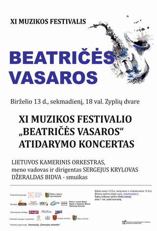 XI muzikos festivalis “Beatričės vasaros” Lietuvos kamerinis orkestras