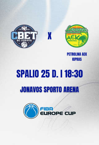 Jonavos CBet - Petrolina Aek Kipras