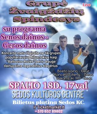 Grupė ŽVAIGŽDŽIŲ SPINDESYS su programa 