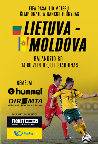 FIFA pasaulio moterų čempionato atrankos turnyras | dienos bilietas | Lietuva-Moldova, Izraelis-Andora