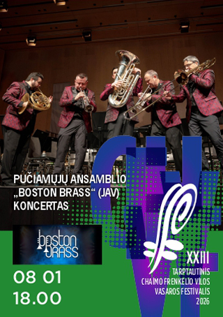 Pučiamųjų ansamblio „Boston Brass“ (JAV) koncertas