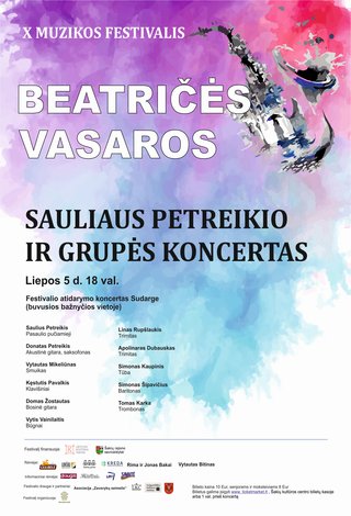 X muzikos festivalis “Beatričės vasaros” Sauliaus Petreikio ir grupės koncertas