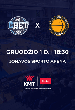 KMT: Jonavos CBET - KK Šiauliai