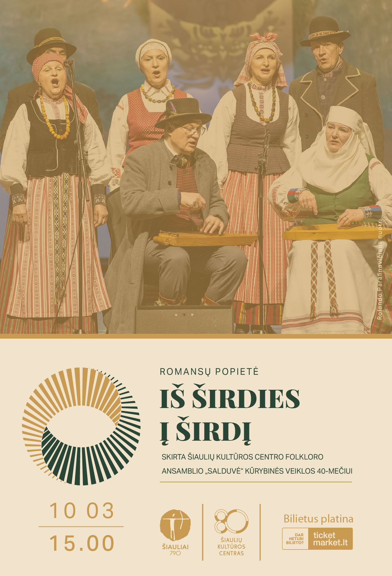 Romansų popietė „Iš širdies į širdį“, skirta Šiaulių kultūros centro folkloro ansamblio „Salduvė“ kūrybinės veiklos 40-mečiui