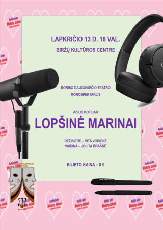 Monospektaklis Asios Kotliar „Lopšinė Marinai“