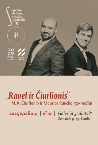 Koncertas „Ravel ir Čiurlionis“, skirta M. K. Čiurlionio ir Maurice Ravelio 150-mečiui