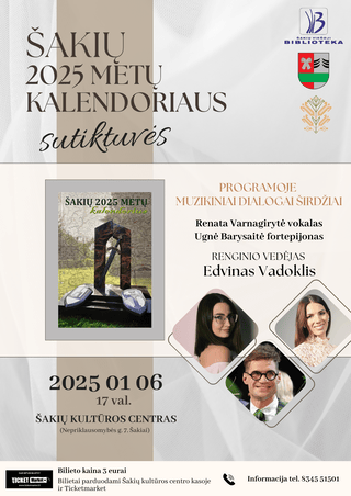 Šakių 2025 metų kalendoriaus sutikimas