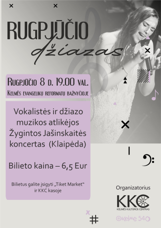 Vokalistės ir džiazo muzikos atlikėjos Žygintos Jašinskaitės koncertas