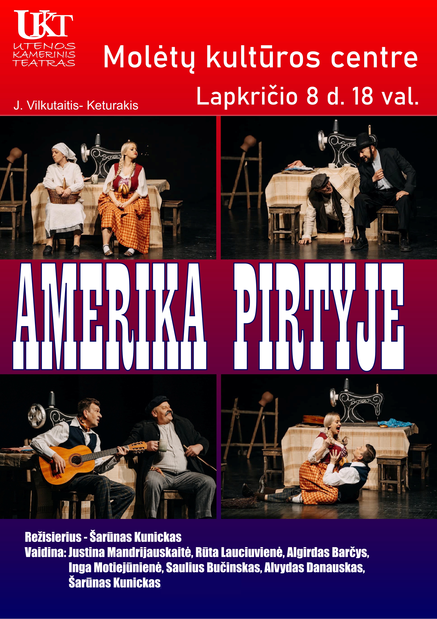 UKT spektaklis „Amerika pirtyje“