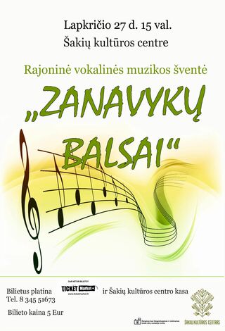 Rajoninė vokalinės muzikos šventė “Zanavykų balsai”