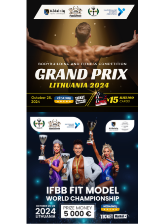 Dviejų dienų bilietas | GRAND PRIX LITHUANIA 2024 | IFBB FIT MODEL world championship