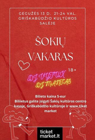 Šokių vakaras. DJ Vytux ir DJ Mantas | 18+