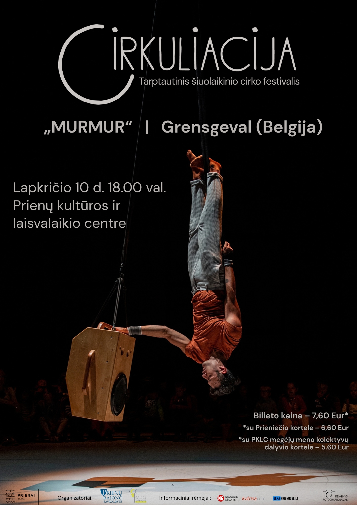 Trupės „Grensgeval“ (Belgija) akrobatinis garso teatro spektaklis MURMUR 