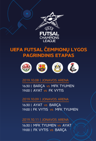 UEFA Futsal Čempionų Lygos pagrindinis etapas: ABONEMENTAS