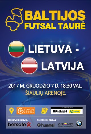 Baltijos futsal taurė: Lietuva-Latvija