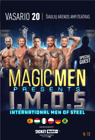 Erotinis vyrų striptizo šou I.M.O.S - International Men of Steel