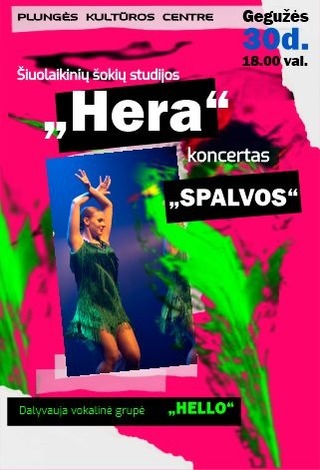Šiuolaikinių šokių studijos ,,Hera“ koncertas SPALVOS