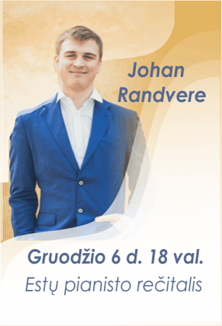 Johan Randvere - Estų pianisto rečitalis