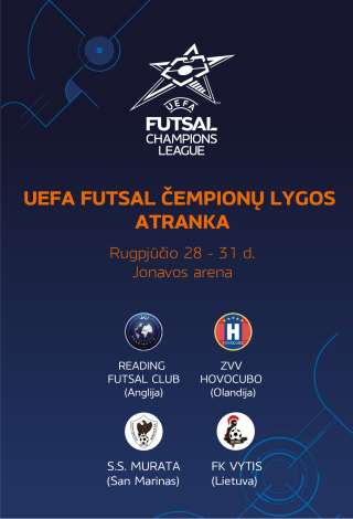 UEFA Futsal Čempionų Lyga: FK VYTIS (Lietuva) vs READING FUTSAL CLUB (Anglija)