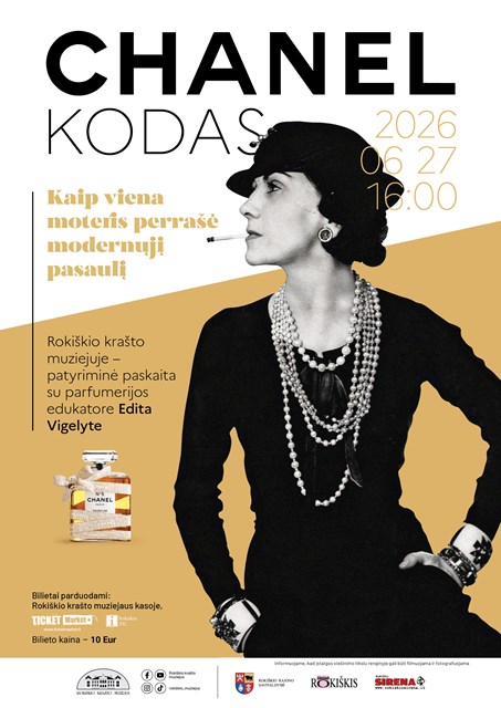 Patyriminė paskaita su parfumerijos edukatore Edita Vigelyte „CHANEL kodas. Kaip viena moteris perrašė modernųjį pasaulį”