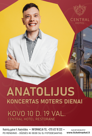 Muzikinis vakaras. ANATOLIJUS Oleinik. Koncertas Moters dienai