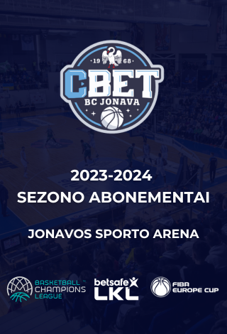 Jonavos CBET 2023-2024 m. sezono abonementai