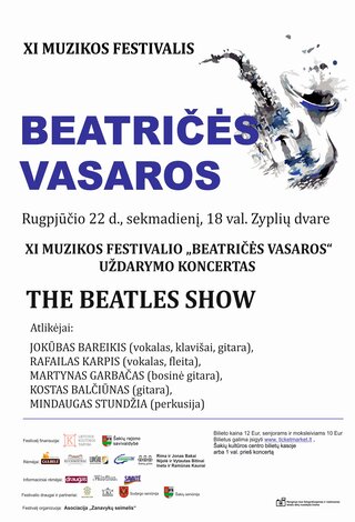 XI muzikos festivalis “Beatričės vasaros” THE BEATLES SHOW