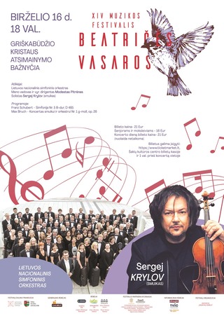 Muzikos festivalis „Beatričės vasaros“. Lietuvos nacionalinis simfoninis orkestras | Sergej Krylov