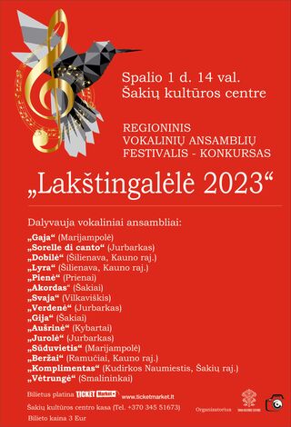 Regioninis vokalinių ansamblių festivalis – konkursas “Lakštingalėlė 2023”