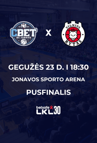 LKL PUSFINALIS: Jonavos CBET - RYTAS