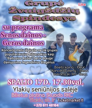 Grupė ŽVAIGŽDŽIŲ SPINDESYS su programa 