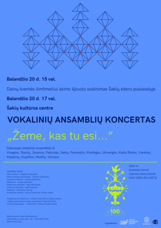 Vokalinių ansamblių koncertas „Žeme, kas tu esi..“