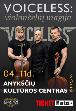 VOICELESS violončelių magija