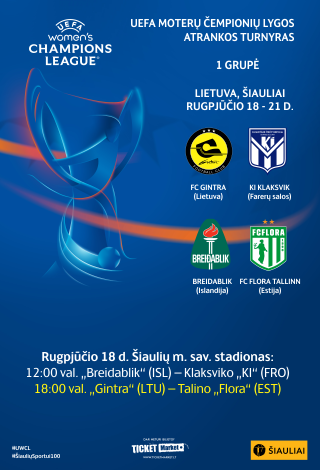 UEFA Moterų Čempionų lyga | FC “Gintra” - Talino 