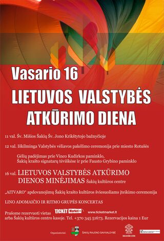Lietuvos Valstybės atkūrimo diena Šakiuose