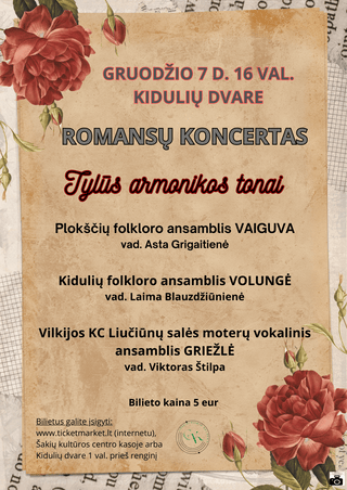 Romansų koncertas „Tylūs armonikos tonai“