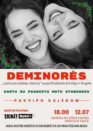 Koncertas PAKVIPO KALĖDOM su „Lietuvos balsas. Kartos“ superfinalistėmis Emilija ir Rugilė